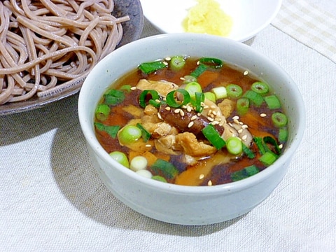 干し椎茸と油揚げのつけ汁（蕎麦・うどん・素麺に）